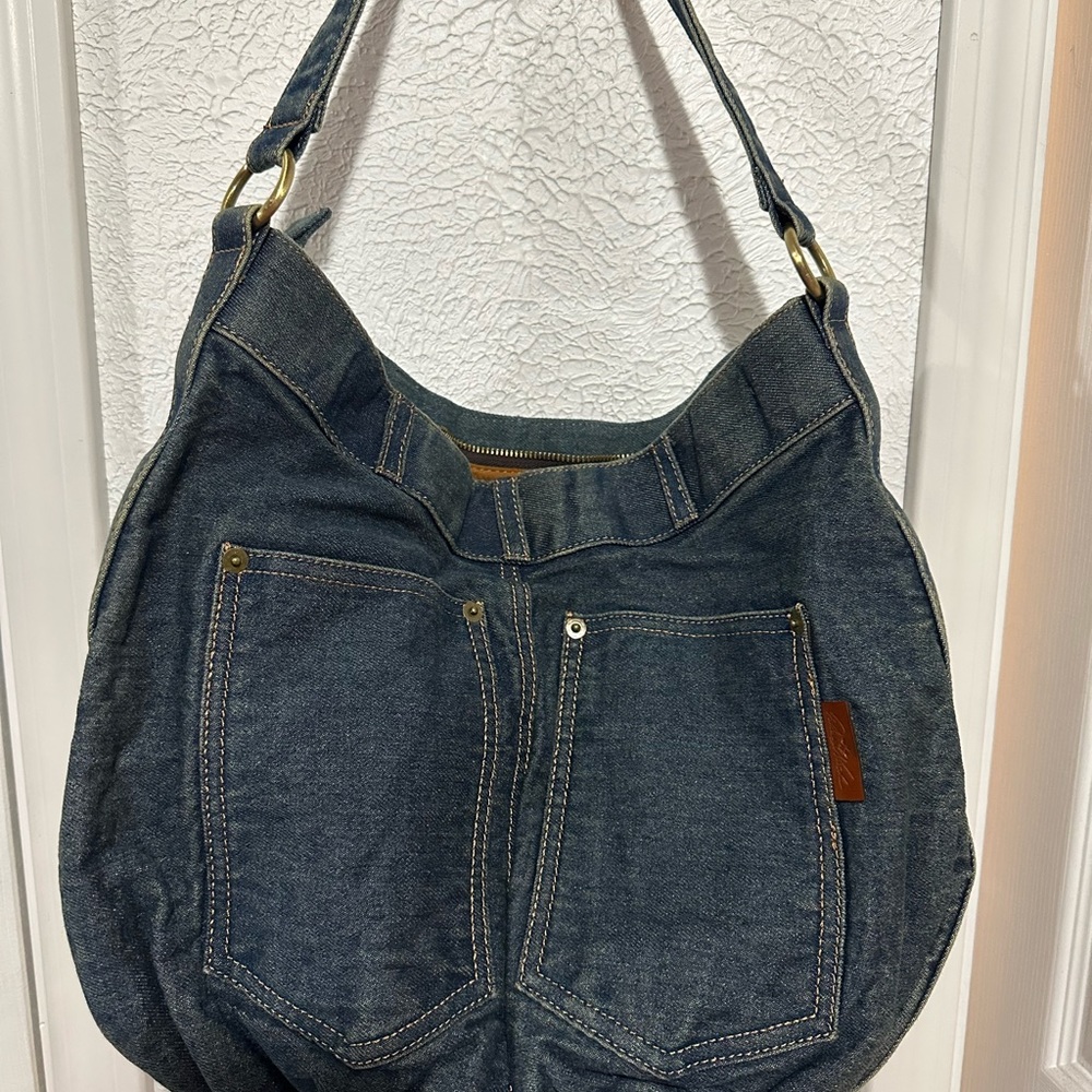 Patricia Nash- Hartley Denim Hobo Shoulder Bag - Picture 6 of 10